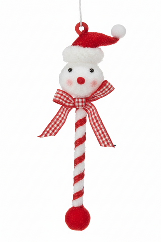 7" Glass Snowman Cakepop Ornament