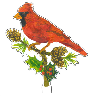 Cardinal with Pine Cones | Acrylic Floral