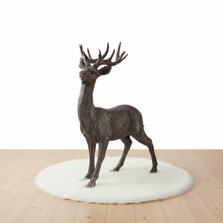 30" Resin Standing Winter Deer