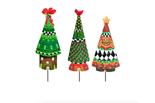 Christmas Cottage Cone Tree Houses