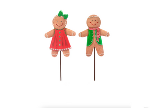 Snowy Gingerbread Boy & Girl