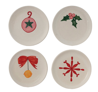 Hand-Painted Holiday Plate