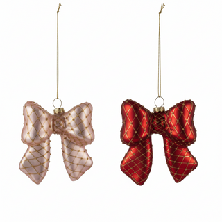 Glass Bow Ornament