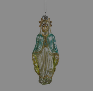 Glass Mary Ornament