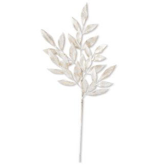 White & Gold Leaf Stem