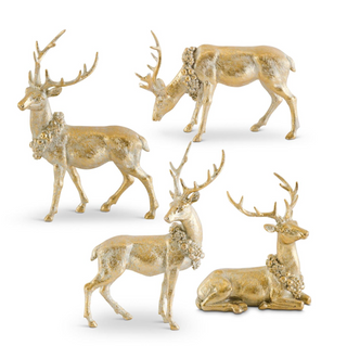 Antique Gold Resin Deer