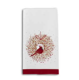Cardinal Wreath Towel