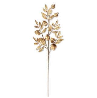 Gold Leaf & Pomegranate Stem