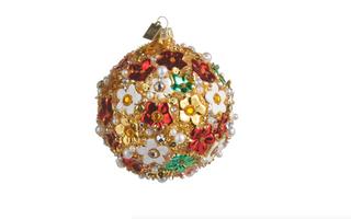 4" Multicolor Blossom Ball Ornament
