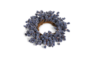 4.25" Iced Blue Berry Candle Ring