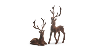 21" Brown Flocked Deer