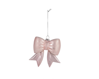 4"H Glass Bow Ornament
