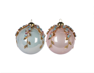 4.75"H Gemstone Glass Ornament