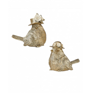 4" Resin Bird With Hat