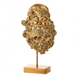 17" Resin Santa Head Table Piece