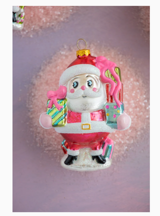 Baby Papa Noel Glass Ornament