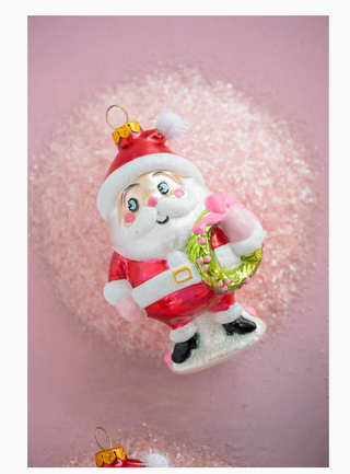 Baby Papa Noel Glass Ornament