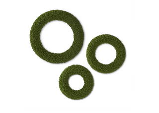 Green Multi Size Pompom Ball Wreaths