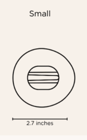 Almond Beige Round Clip