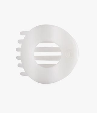 Coconut White Round Clip
