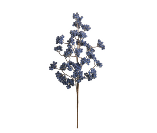 27" Blue Cluster Berry Spray