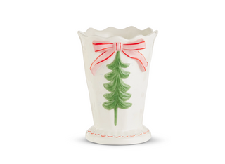 10" Bow and Tree Vase