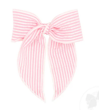 Seersucker Bowtie with Twisted Wrap and Whimsy Tails