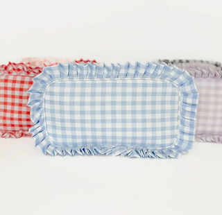 Gingham Frilly Makeup Bags