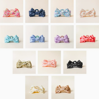 Satin Bow Claw Clips