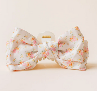 Satin Bow Claw Clips