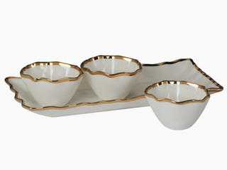 Regency Gold 4 Pc. Tray W/Bowls
