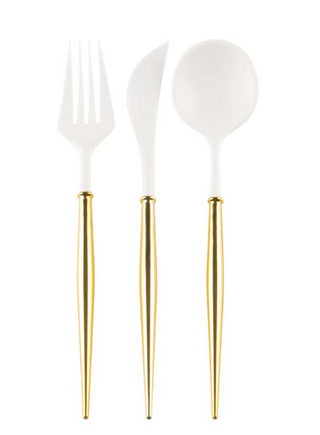 Gold Bella Assorted Plastic Cutlery/24pc, Service for 8