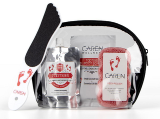 Treat Your Feet Gift Set; Foot 3, PediPolish, FootSoak, Free Footfile, Cosmetic Bag