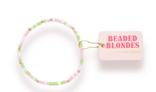 Pastel Green, Pink & White Sprinkle Bracelet