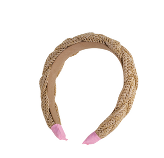 Braided Raffia Headband, Natural