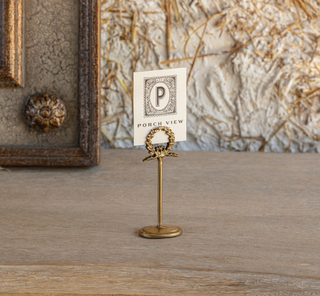 Antique Gold Place Card Holder