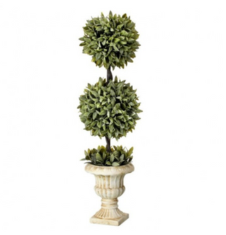 26" Potted Flocked Topiary