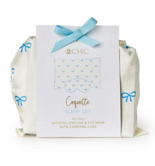 Coquette Satin Pillowcase and Eye Mask Set in Gift Bag