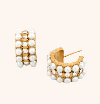 Lustrous Divine Hoops in Gold