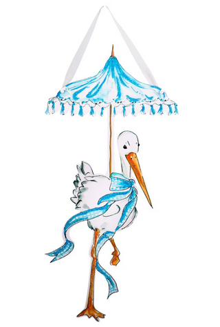 Boy Stork Door Hanger