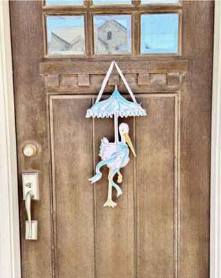 Boy Stork Door Hanger