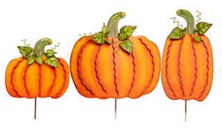 Ribbon Pumpkins in Orange
