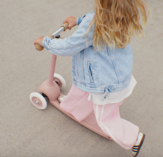 Banwood Eco Scooter with Helmet - Dusty Rose