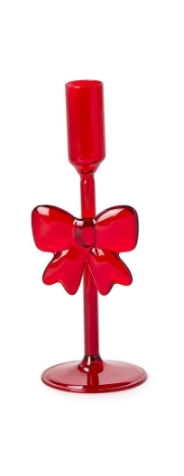 Holiday Bows Hand-Crafted Taper Candleholders