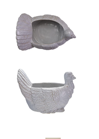 Stoneware Turkey Shaped Bowl