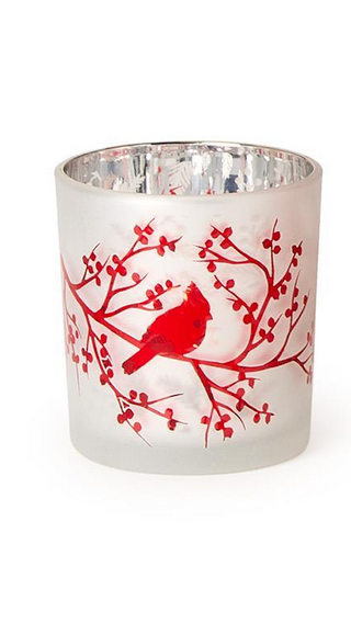 Red Cardinal Metallic Tealight Candleholders