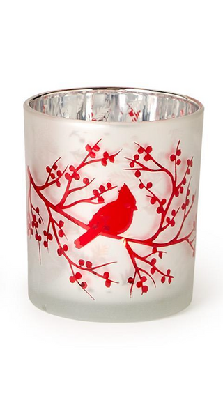 Red Cardinal Metallic Tealight Candleholders