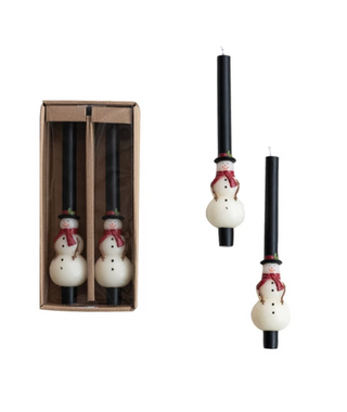 Snowman Shaped Taper Candles in Box