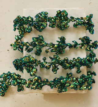 Foam & Glitter Chunky Garland – Iridescent Green