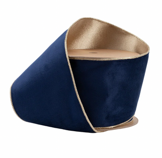 Classic Velvet Navy and Gold Ribbon